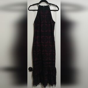 Banana Republic burbandury and Black dress